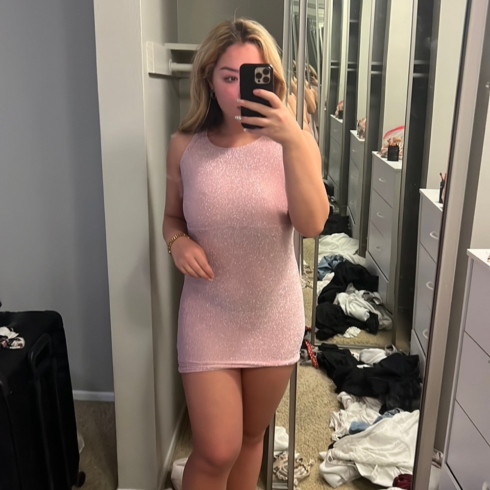 Pink sparkly dress